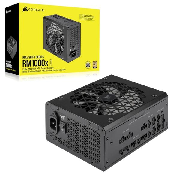 CORSAIR 1000W RMx Shift RM1000x Shift Fully Modular 80PLUS Gold ATX Power Supply - Picture 1 of 7